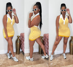 Twist & Turn Halter Dress